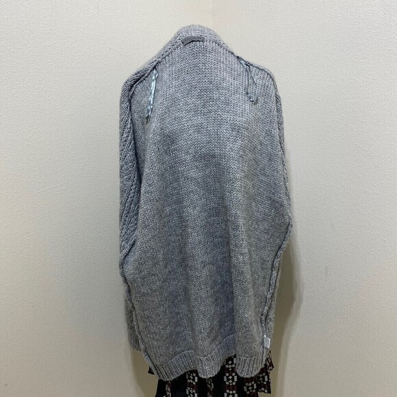 Elsamanda Grey Wool Blend Cardigan/Sweater Size Medium - Picture 6 of 8